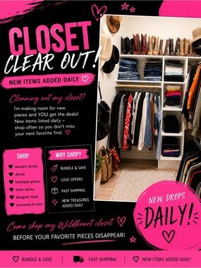 💗Closet Clear Out 💗New Items Added Daily • Poshmark Finds!